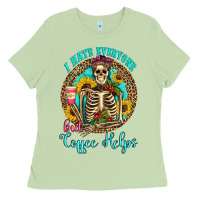 Matcha i hate everyone but coffee helps western skeleton coffee sunflowers Ladies Tee - Artiststas