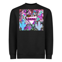 Black mama cowboy western animal pattern neon Heavyweight Sweatshirt - LillyAllenDesigns