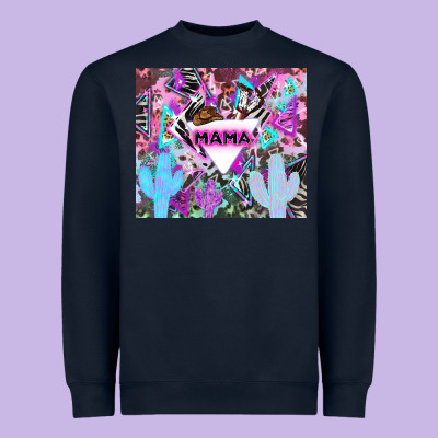 Mama Cowboy Western Animal Pattern Neon Heavyweight Sweatshirt Designed By Lillyallendesigns