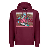 Burgundy cancer awareness anchor Premium Hoodie - CowGirlArtShop