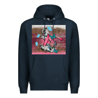 Navy cancer awareness anchor Premium Hoodie - CowGirlArtShop