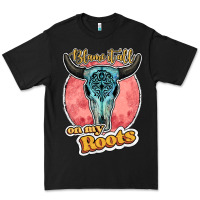 Black blame it all on my roots bull skull black Premium Tee - JahusDesignShop