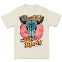 Bone blame it all on my roots bull skull black Premium Tee - JahusDesignShop