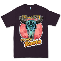 Plum blame it all on my roots bull skull black Premium Tee - JahusDesignShop