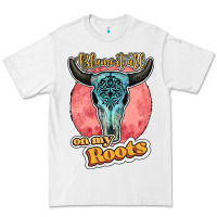 White blame it all on my roots bull skull black Premium Tee - JahusDesignShop