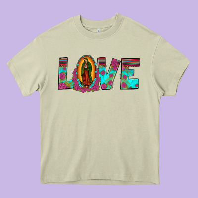 Love Our Lady Of Guadalupe Heavy Core Tee Designed By Jahusdesignshop