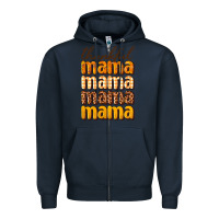 Navy Thankful mama Zipper Hoodie - NancyCooperArtShop