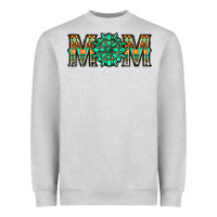 Heather Grey gemstone aztec mom Heavyweight Sweatshirt - LillyAllenDesigns