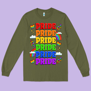 Rainbow Pride Celebration Long Sleeve Tee Designed By Lillyallendesigns