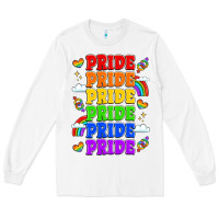 White rainbow pride celebration Long Sleeve Tee - LillyAllenDesigns