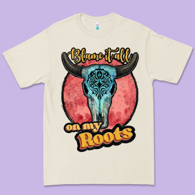 Blame It All On My Roots White Premium Tee Designed By Jahusdesignshop