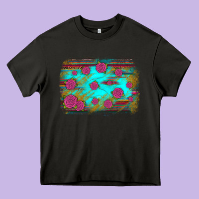Gemstone Serape Glitter Background Heavy Core Tee Designed By Jahusdesignshop