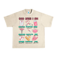 Sandshell god says i am nurse Urban Heavy Tee - MaliasSmallBusiness