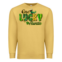 Antique Gold One Lucky Auntie St. Patrick's Day Premium Sweatshirt - CowGirlArtShop