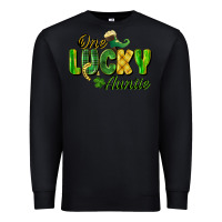 Black One Lucky Auntie St. Patrick's Day Premium Sweatshirt - CowGirlArtShop
