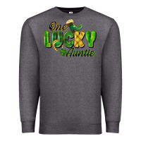 Charcoal Heather One Lucky Auntie St. Patrick's Day Premium Sweatshirt - CowGirlArtShop