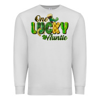 Dove Grey One Lucky Auntie St. Patrick's Day Premium Sweatshirt - CowGirlArtShop