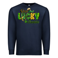Navy One Lucky Auntie St. Patrick's Day Premium Sweatshirt - CowGirlArtShop