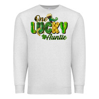 Oatmeal Heather One Lucky Auntie St. Patrick's Day Premium Sweatshirt - CowGirlArtShop