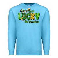 Ocean Blue One Lucky Auntie St. Patrick's Day Premium Sweatshirt - CowGirlArtShop