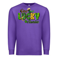 Purple One Lucky Auntie St. Patrick's Day Premium Sweatshirt - CowGirlArtShop