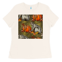 Bone squirrel pumpkin seamless Ladies Tee - BundleAndBundleShop