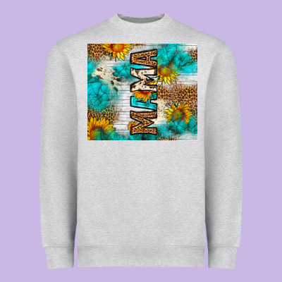 Mama Leopard Sunflower Heavyweight Sweatshirt Designed By Lillyallendesigns