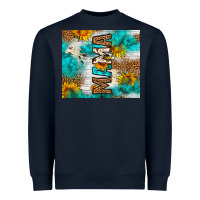 Navy mama leopard sunflower Heavyweight Sweatshirt - LillyAllenDesigns