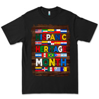 Black hispanic haritage month flags with background Premium Tee - BundleAndBundleShop