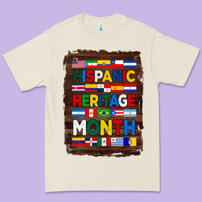 Hispanic Haritage Month Flags With Background Premium Tee Designed By Bundleandbundleshop