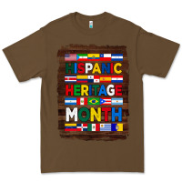 Cacao hispanic haritage month flags with background Premium Tee - BundleAndBundleShop