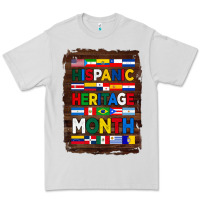 Dove Grey hispanic haritage month flags with background Premium Tee - BundleAndBundleShop