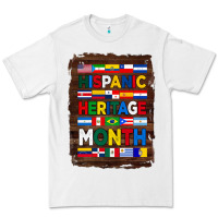 White hispanic haritage month flags with background Premium Tee - BundleAndBundleShop