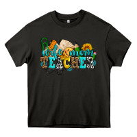 Asphalt wife mom teacher with sunflowers Heavy Core Tee - AdoDesignShop
