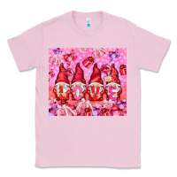 Bubblegum Pink love gnomies with gift boxes Classic Tee - NancyCooperArtShop