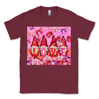Burgundy love gnomies with gift boxes Classic Tee - NancyCooperArtShop