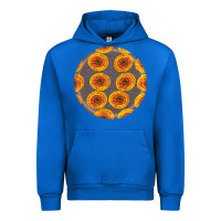 Cobalt african fabric pattern round earrings 4 Urban Hoodie - BundleAndBundleShop