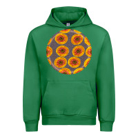 Emerald african fabric pattern round earrings 4 Urban Hoodie - BundleAndBundleShop