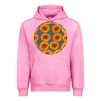 Fuchsia Pink african fabric pattern round earrings 4 Urban Hoodie - BundleAndBundleShop