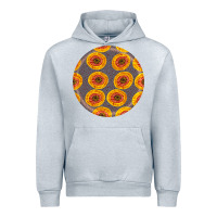 Heather Grey african fabric pattern round earrings 4 Urban Hoodie - BundleAndBundleShop