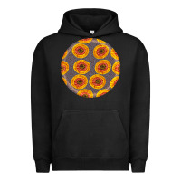 Pigment Black african fabric pattern round earrings 4 Urban Hoodie - BundleAndBundleShop