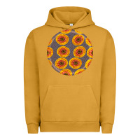 Pigment Peanut Butter african fabric pattern round earrings 4 Urban Hoodie - BundleAndBundleShop