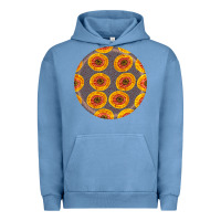 Pigment Pebble Blue african fabric pattern round earrings 4 Urban Hoodie - BundleAndBundleShop