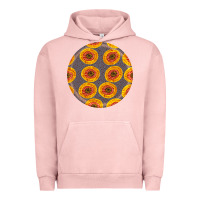 Pigment Salmon african fabric pattern round earrings 4 Urban Hoodie - BundleAndBundleShop