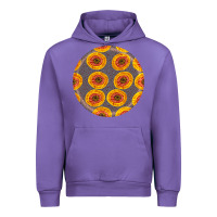 Tulip african fabric pattern round earrings 4 Urban Hoodie - BundleAndBundleShop