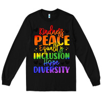 Black inspirational words in rainbow colors Long Sleeve Tee - LillyAllenDesigns
