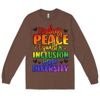 Chestnut inspirational words in rainbow colors Long Sleeve Tee - LillyAllenDesigns