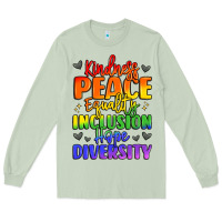 Inspirational Words In Rainbow Colors Long Sleeve Tee | Teevron