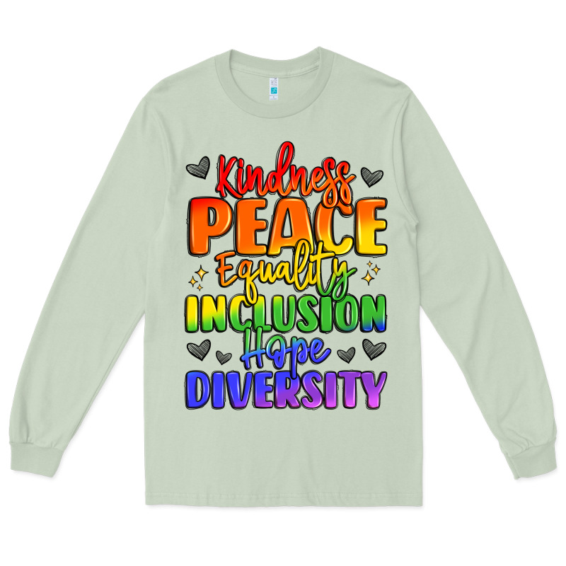 Inspirational Words In Rainbow Colors Long Sleeve Tee by LillyAllenDesigns | Teevron
