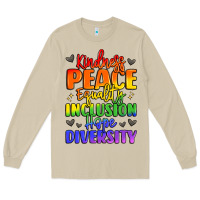 Mushroom inspirational words in rainbow colors Long Sleeve Tee - LillyAllenDesigns